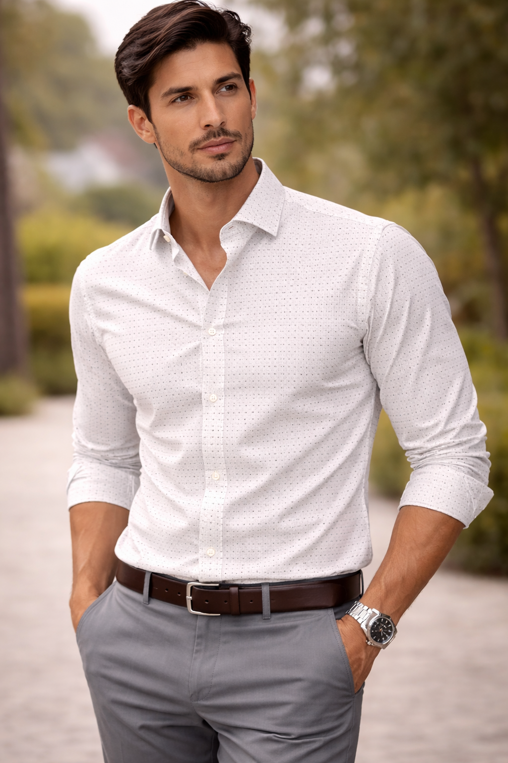 SAVE WATER FORMAL SHIRT  TY - White View 2