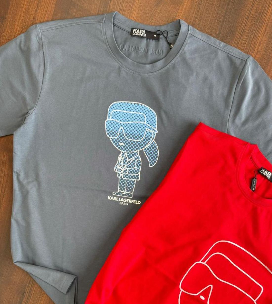 KARL ENLARG ROUND NECK T-SHIRT 6764 - Blue View 2