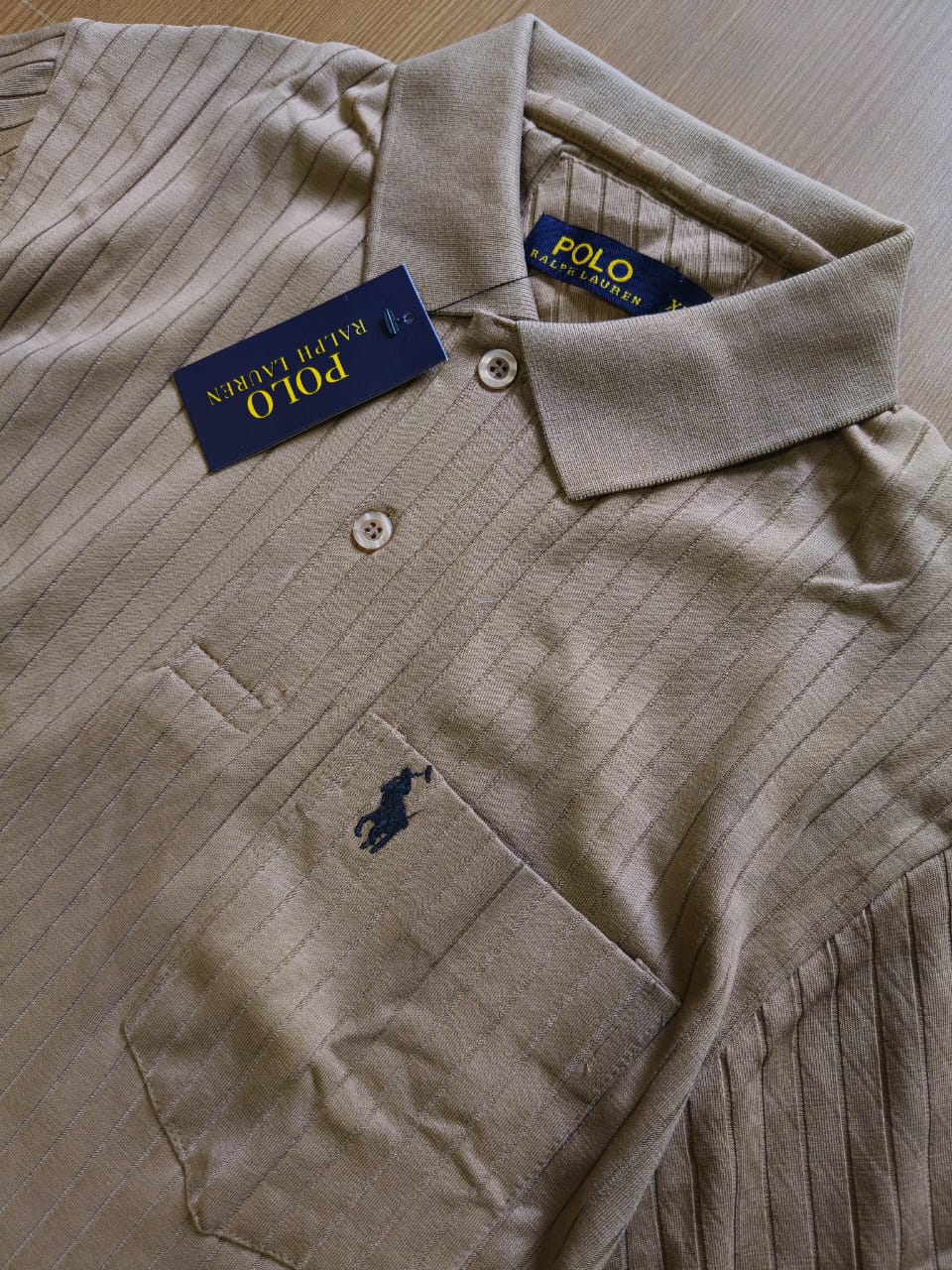 RL POLO  POLO NECK T-SHIRTNN - Light Brown View 2