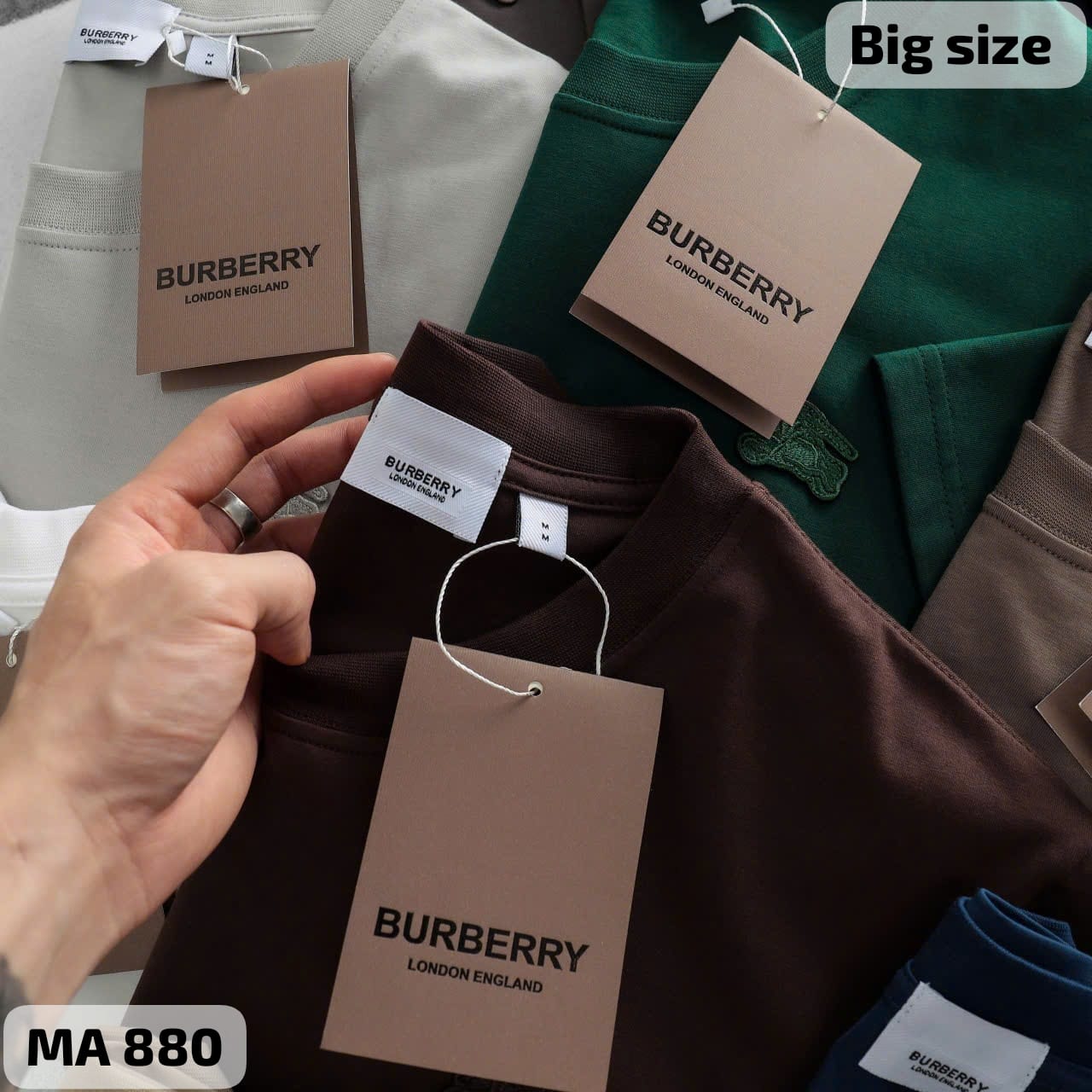 BURBENNY ROUND NECK T-SHIRT V - Brown View 2