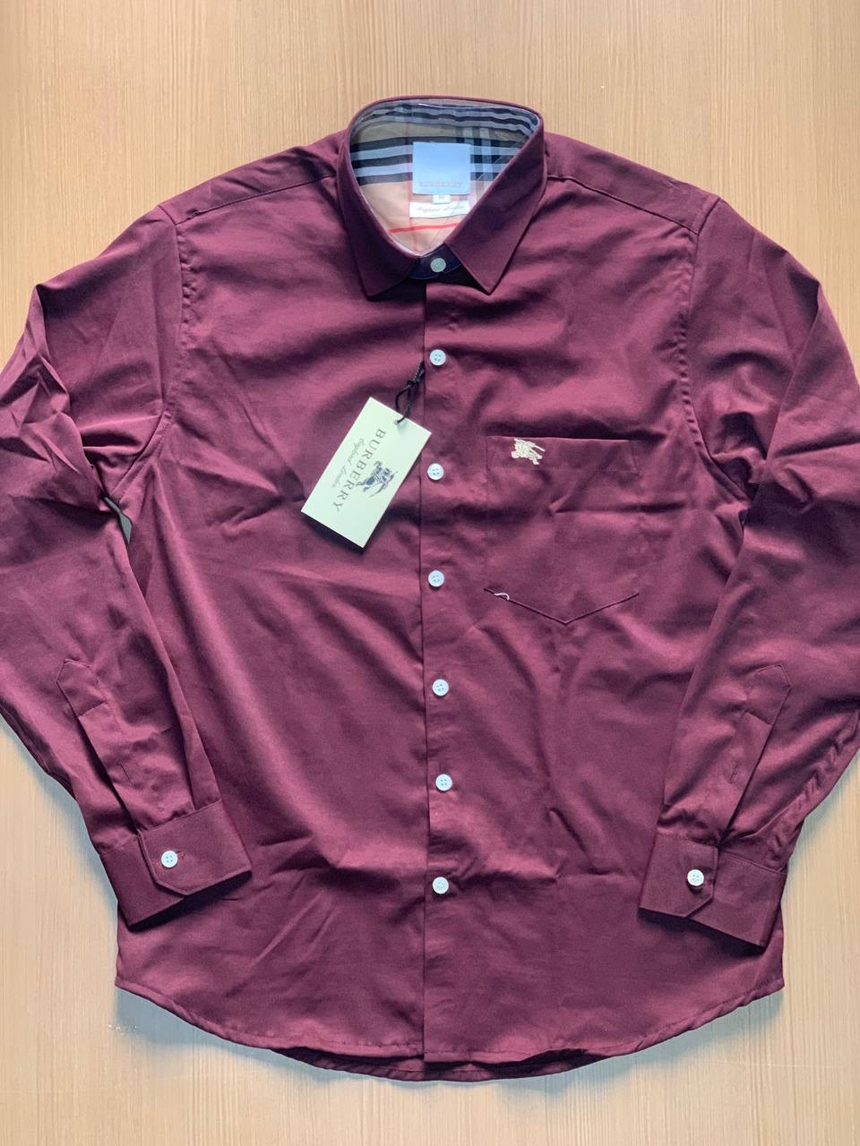 BURBENNY SHIRT VVVV - DARK MAROON View 2