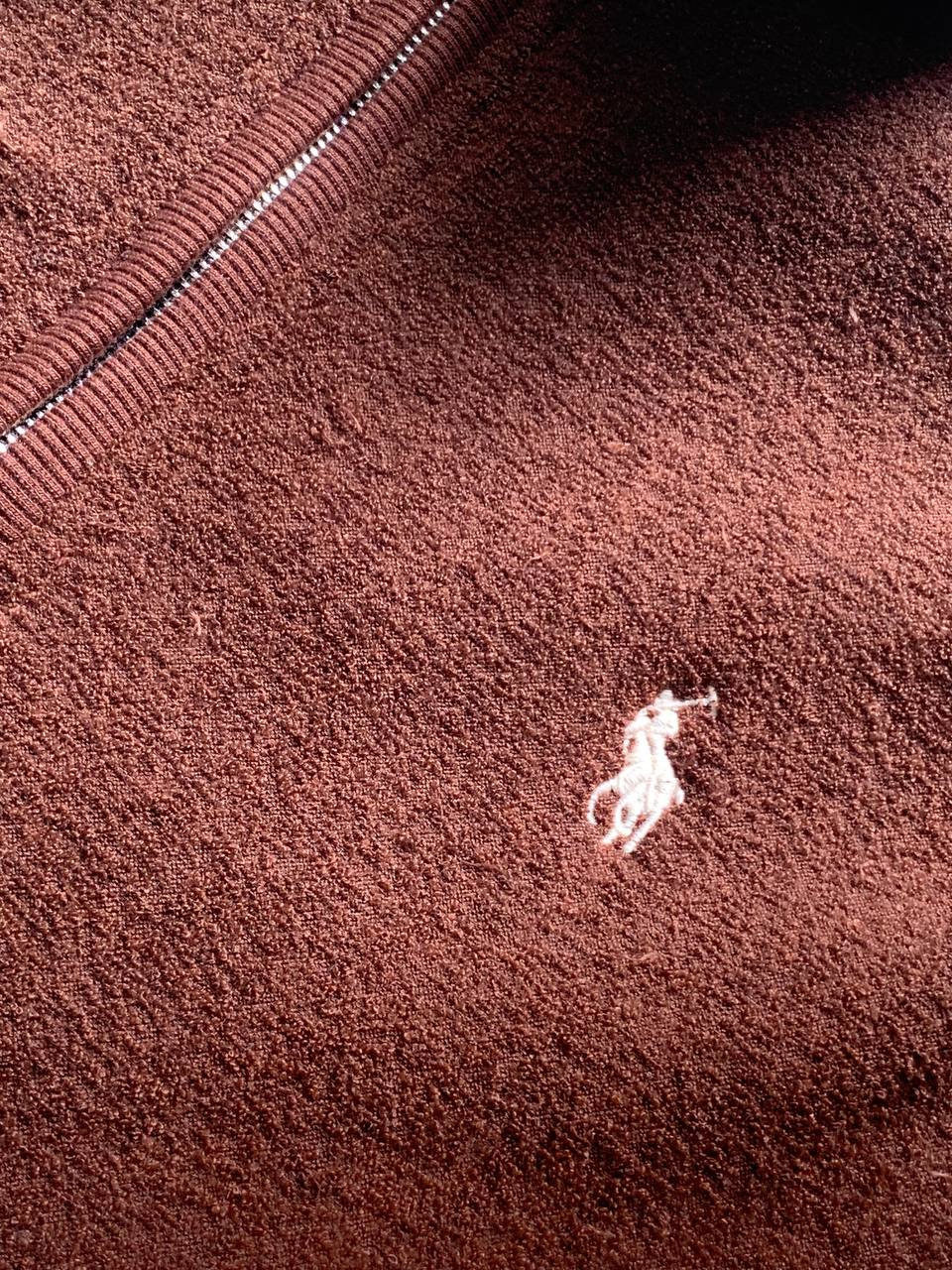 POLO NECK FULL SLEEVE T-SHIRT FFH - Brown View 2