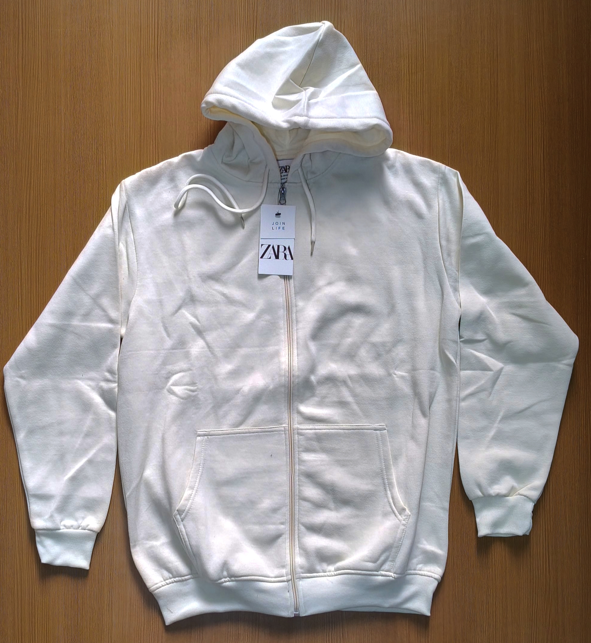 ZARA HOODIE - OFF WHITE View 2