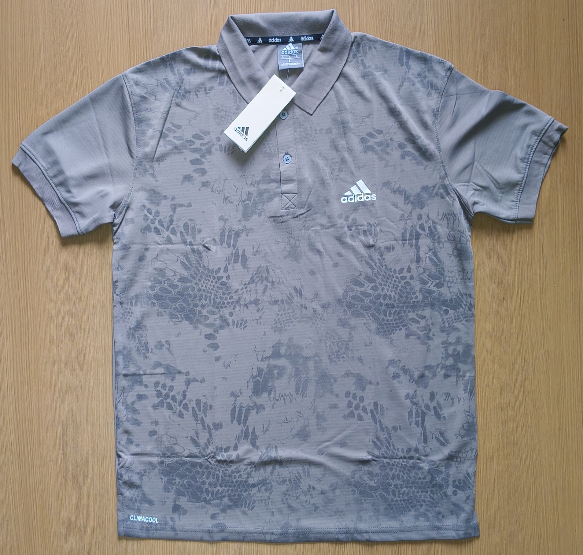 ADIDIS POLO NECK T-SHIRT BVVH - GREY View 2