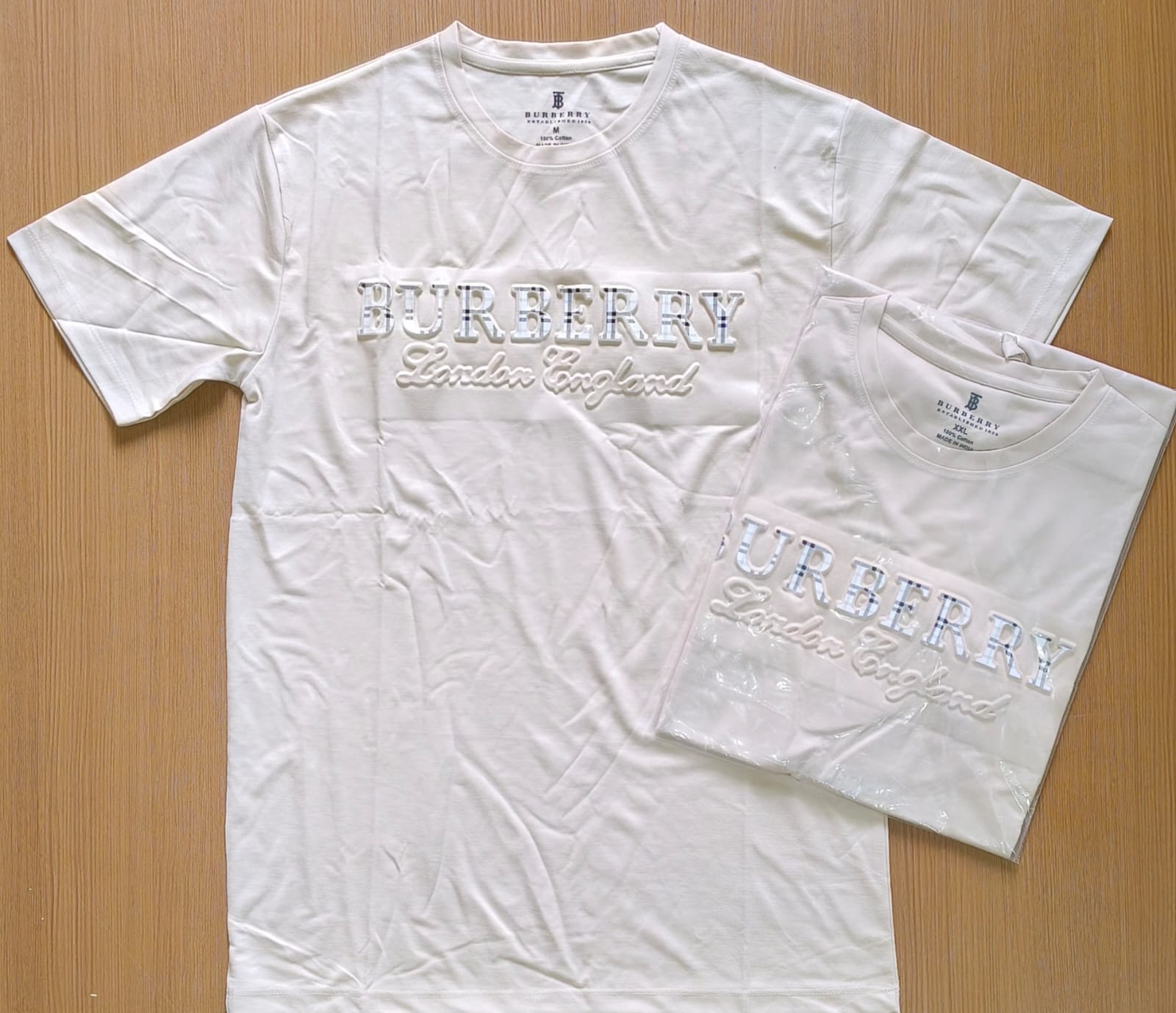 BURBERYR ROUND NECK T-SHIRT F-Hsj - Beige View 1