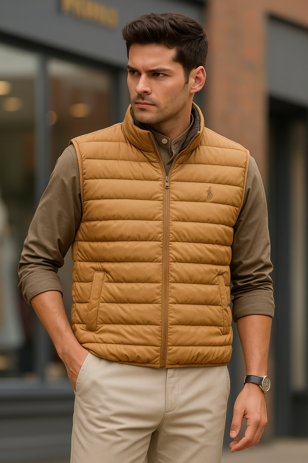 RL POLO PUFFER JACKET HG - Beige View 1