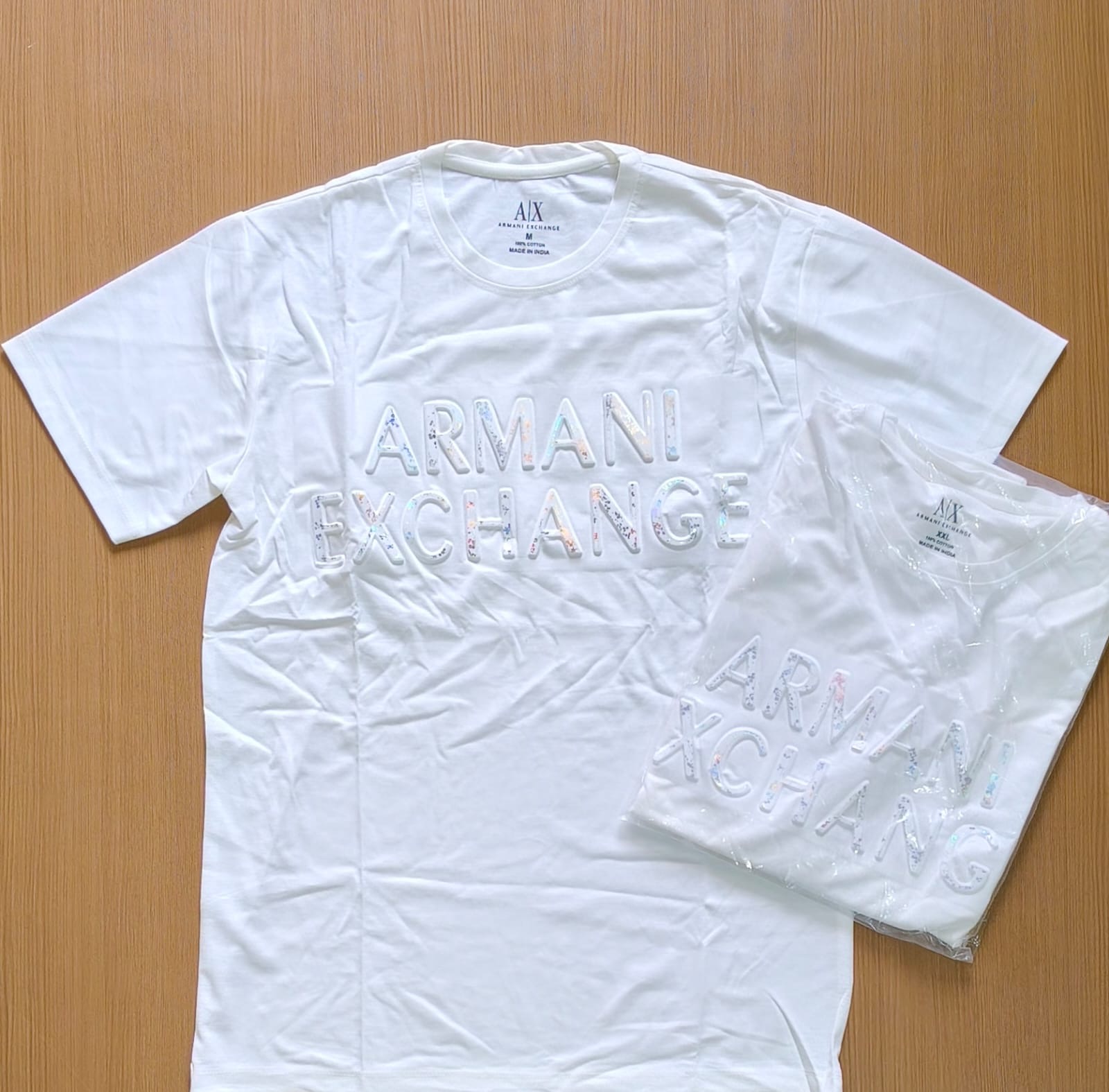 AX ROUND NECK T-SHIRT F-452 - White View 1