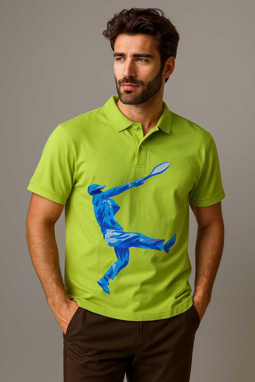 LACOTE POLO NECK T-SHIRT S08 - green