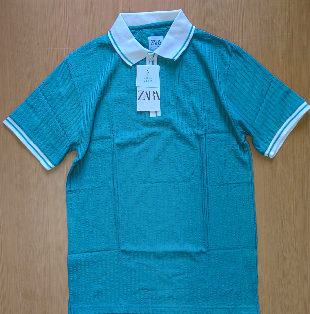 ZARA POLO NECK T-SHIRTMM - Peacock colour View 1