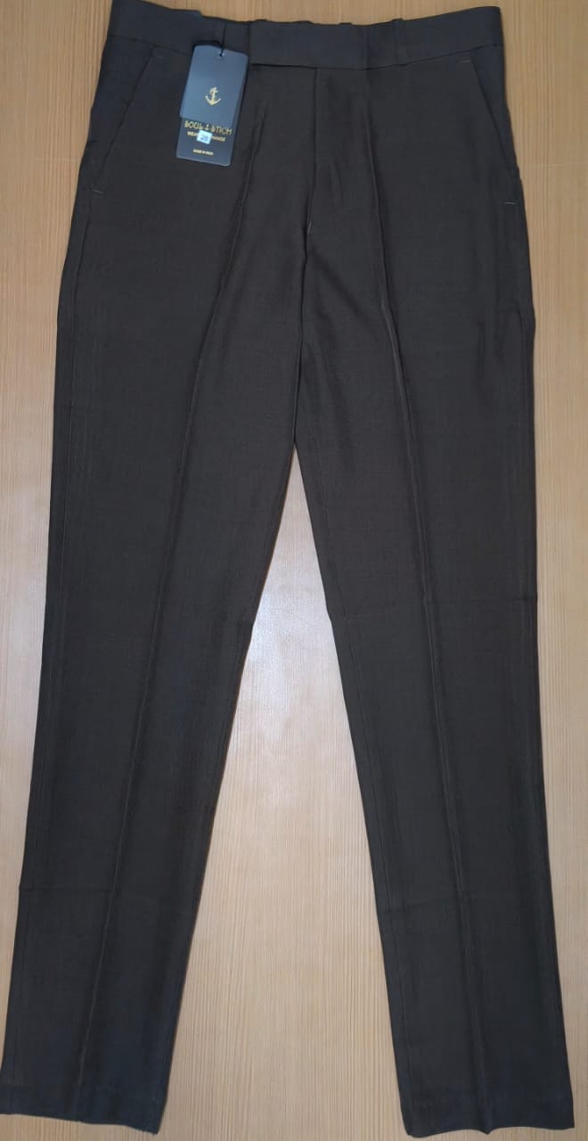 IMPORTED COTTON FOMAL PANT - GREENISH View 1