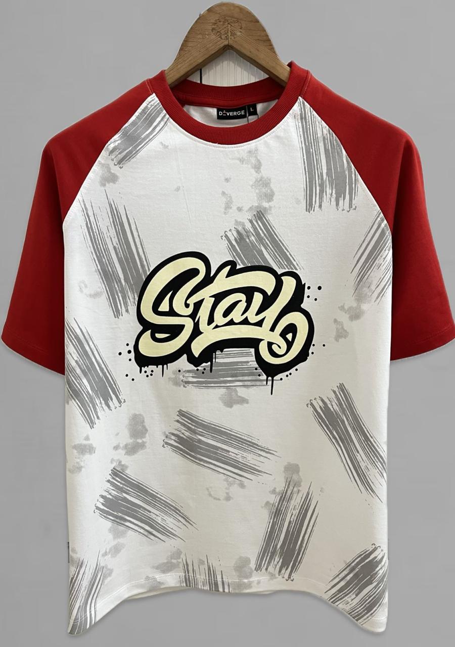 DIVERGE DOWN SHOULDER T-SHIRT VB