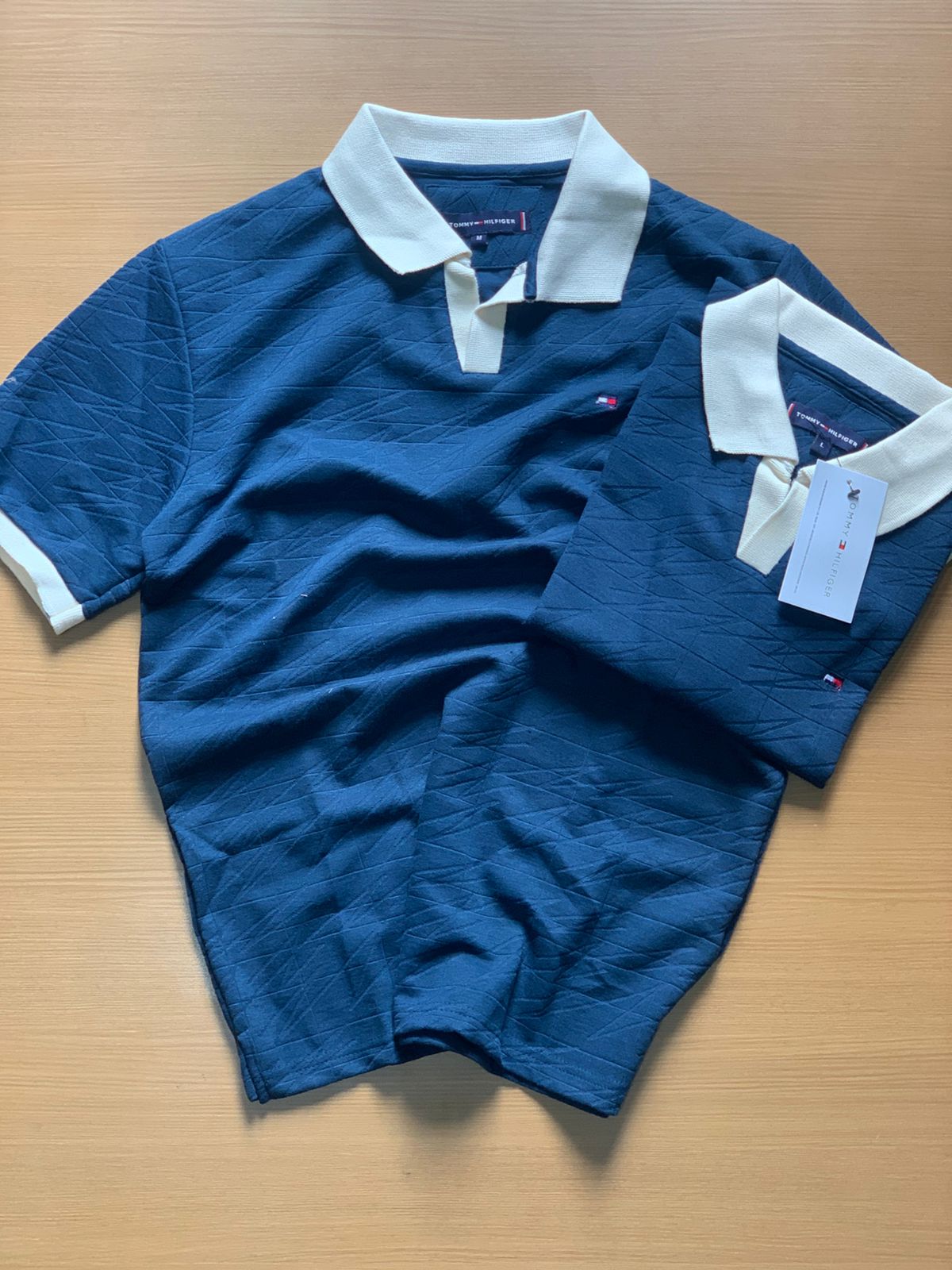 TONNY POLO NECK T-SHIRT V - NAVY BLUE View 1