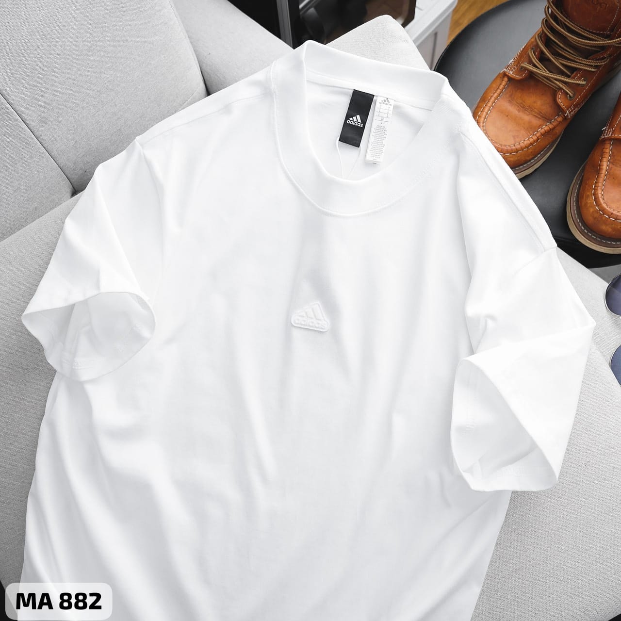 ADIDIS DROP SHOULDER T-SHIRT - White View 1