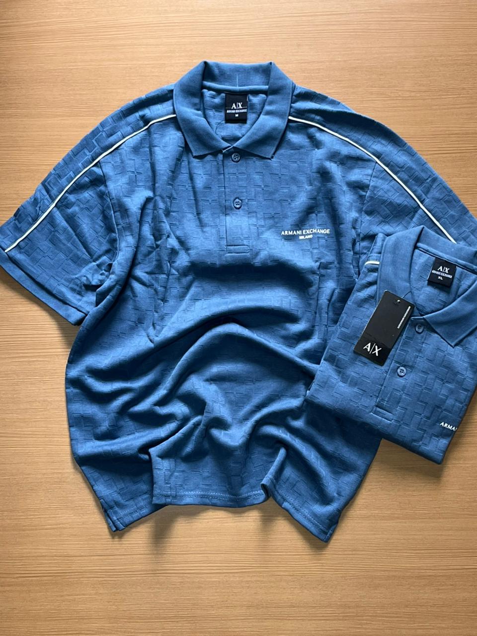 AY POLO NECK T-SHIRT VH - Blue View 1