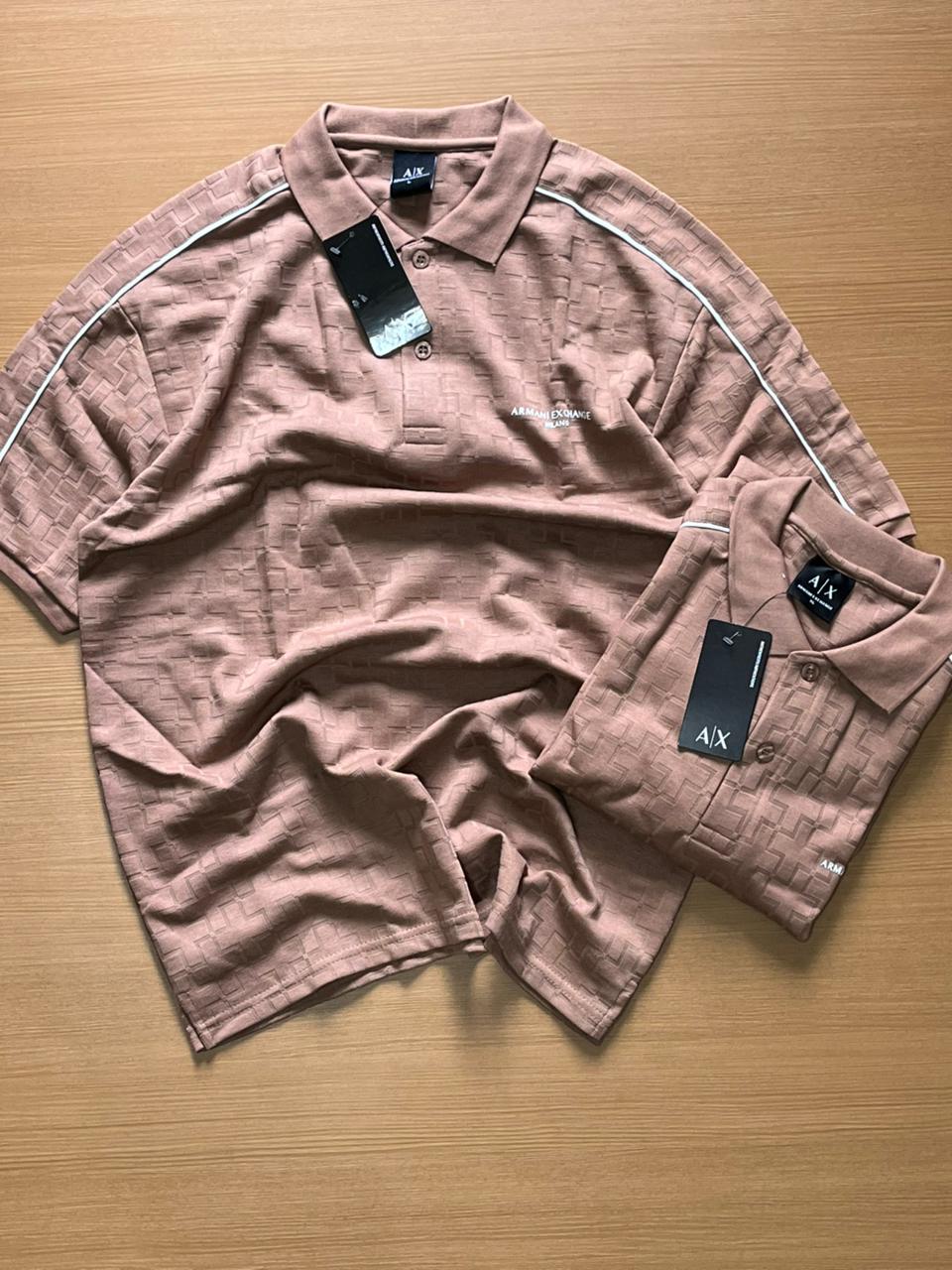 AY POLO NECK T-SHIRT VH - Light Brown View 1