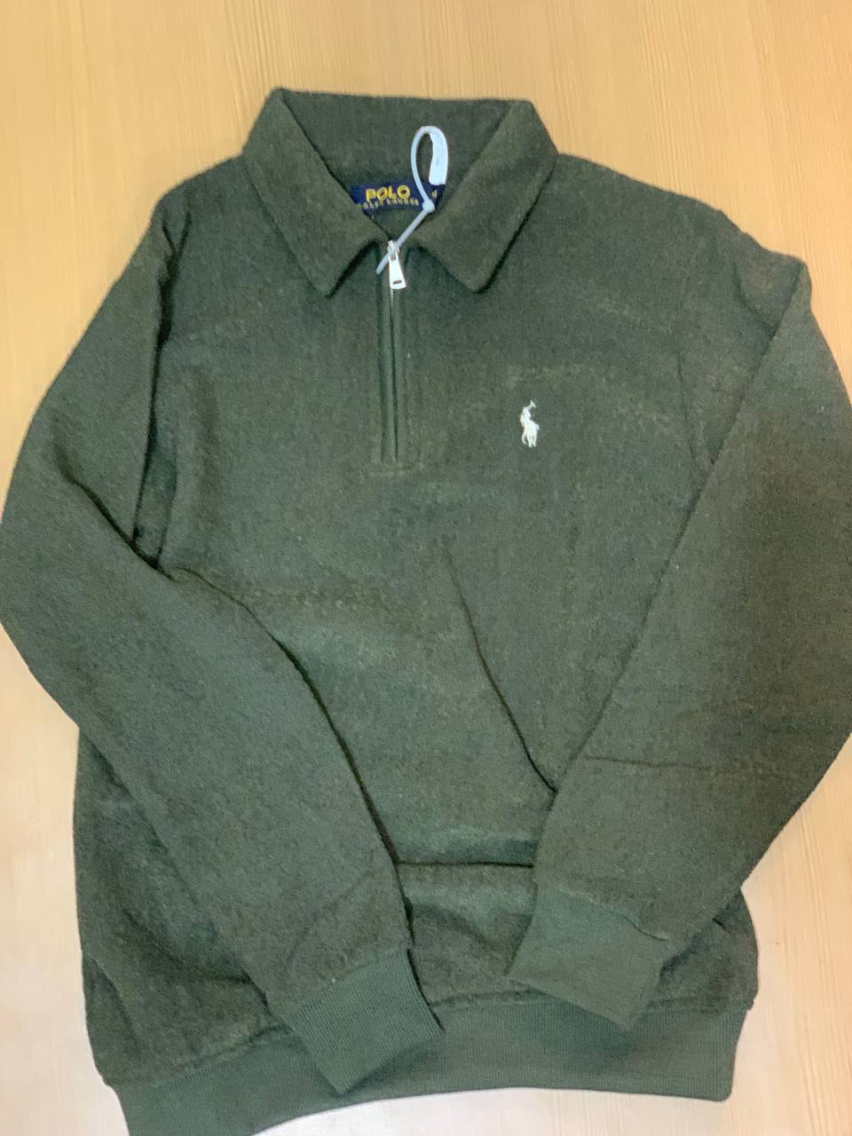 POLO NECK FULL SLEEVE T-SHIRT FFH - green View 1