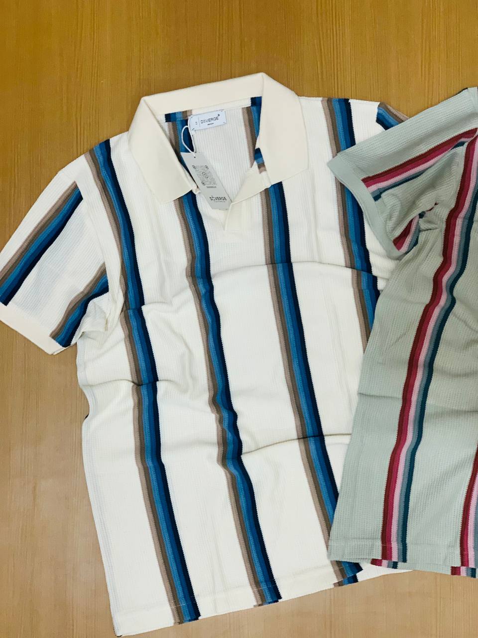 DIVERGE POLO NECK T-SHIRTVV - Blue View 1