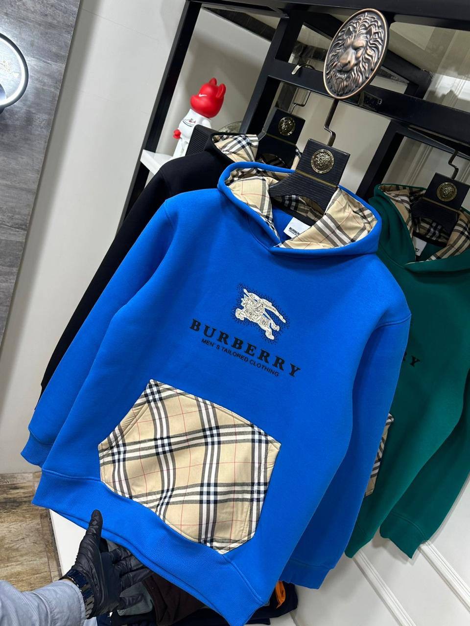 BURBENNY HOODIE MNLI - Dark Blue View 1