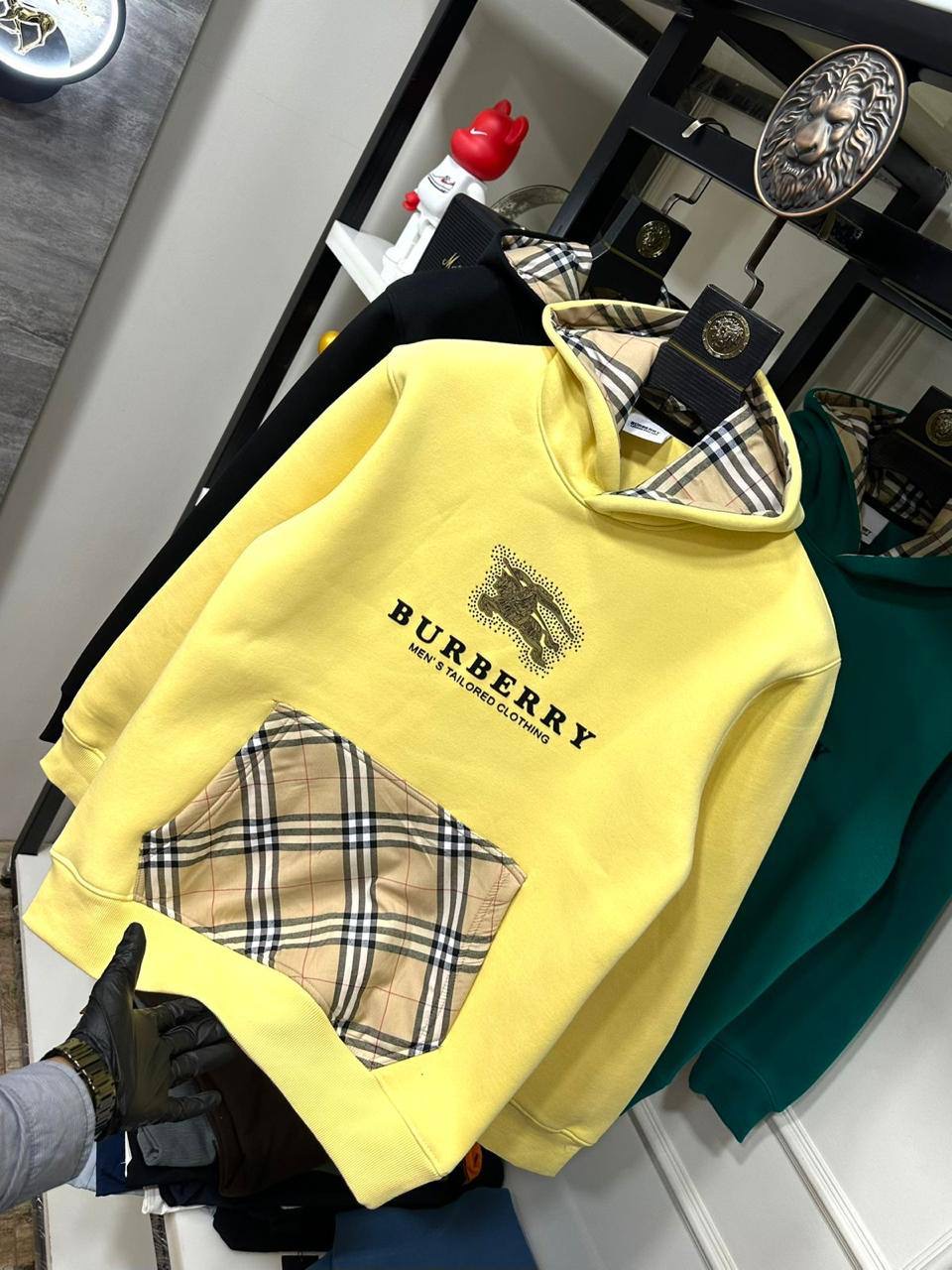 BURBENNY HOODIE MNLI - Yellow View 1