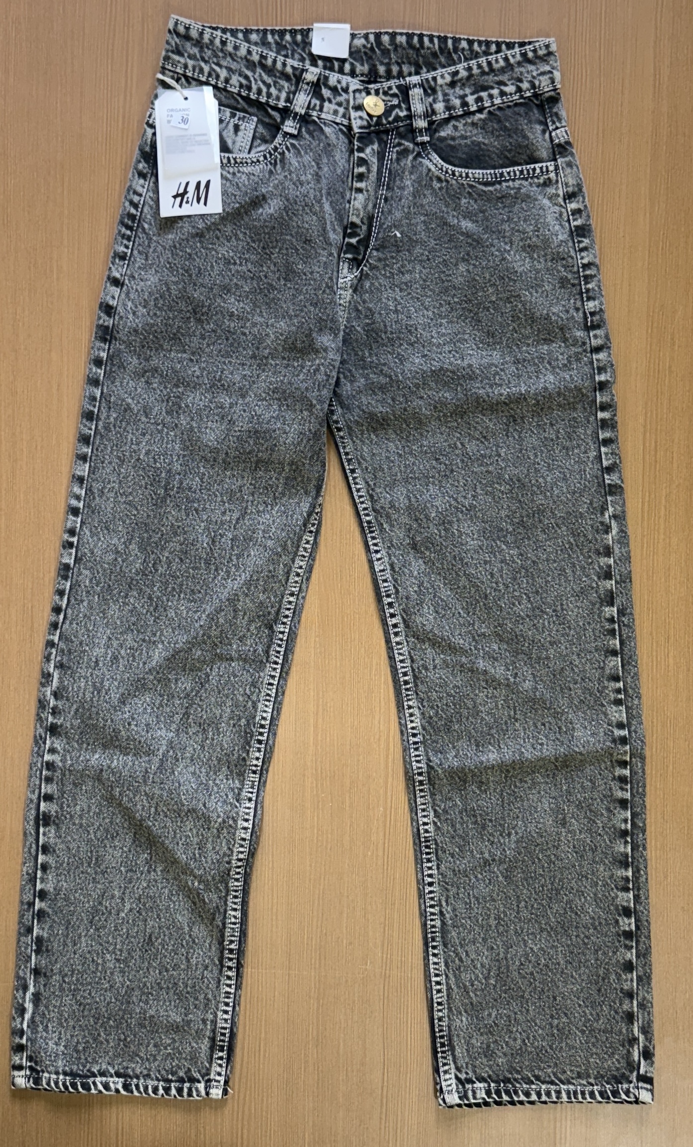 H&N MOM FIT JEANS  J-04 - Charcoal colour