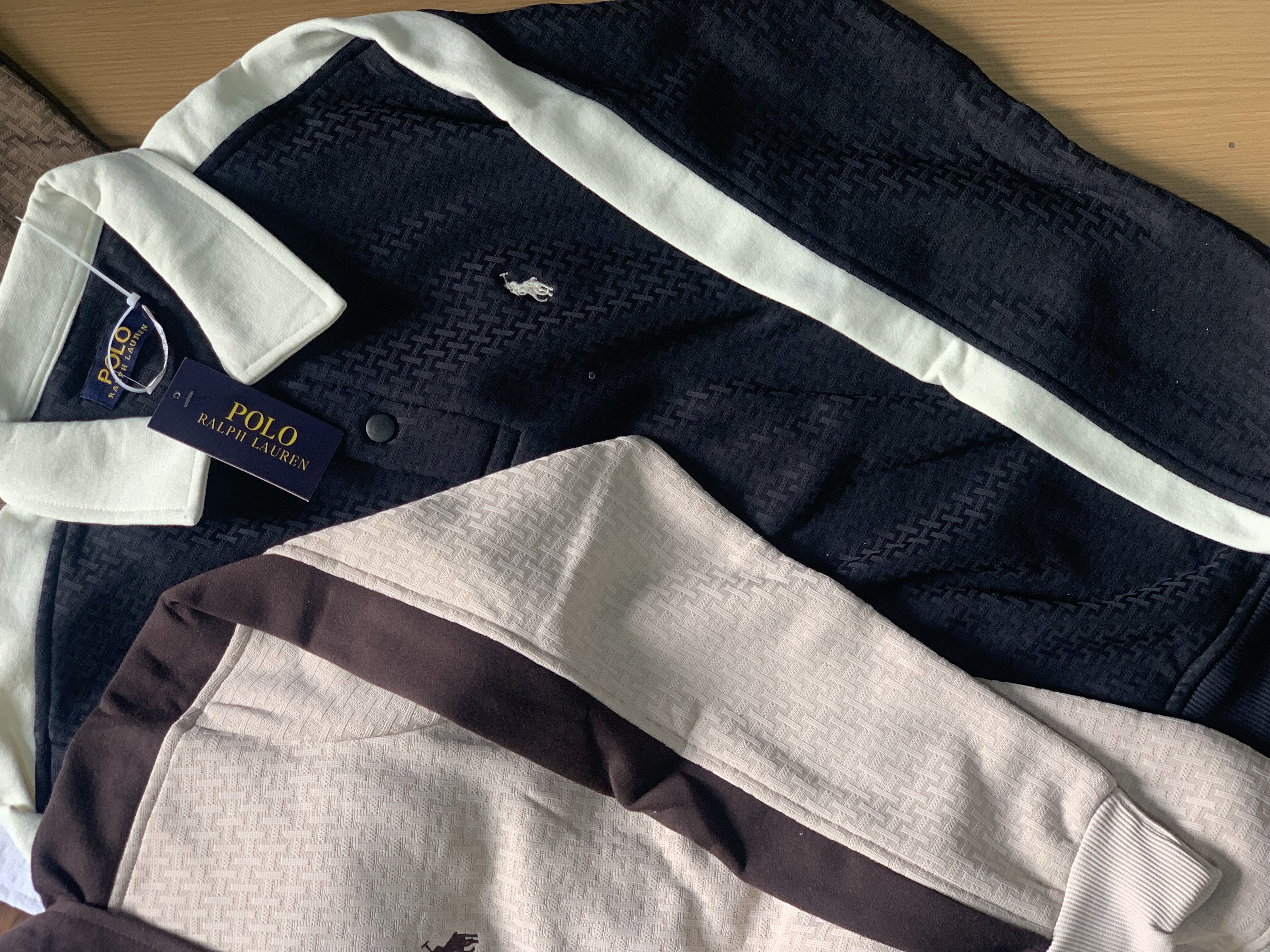 POLO NECK FULL SLEEVE T-EHIRT - Black View 1