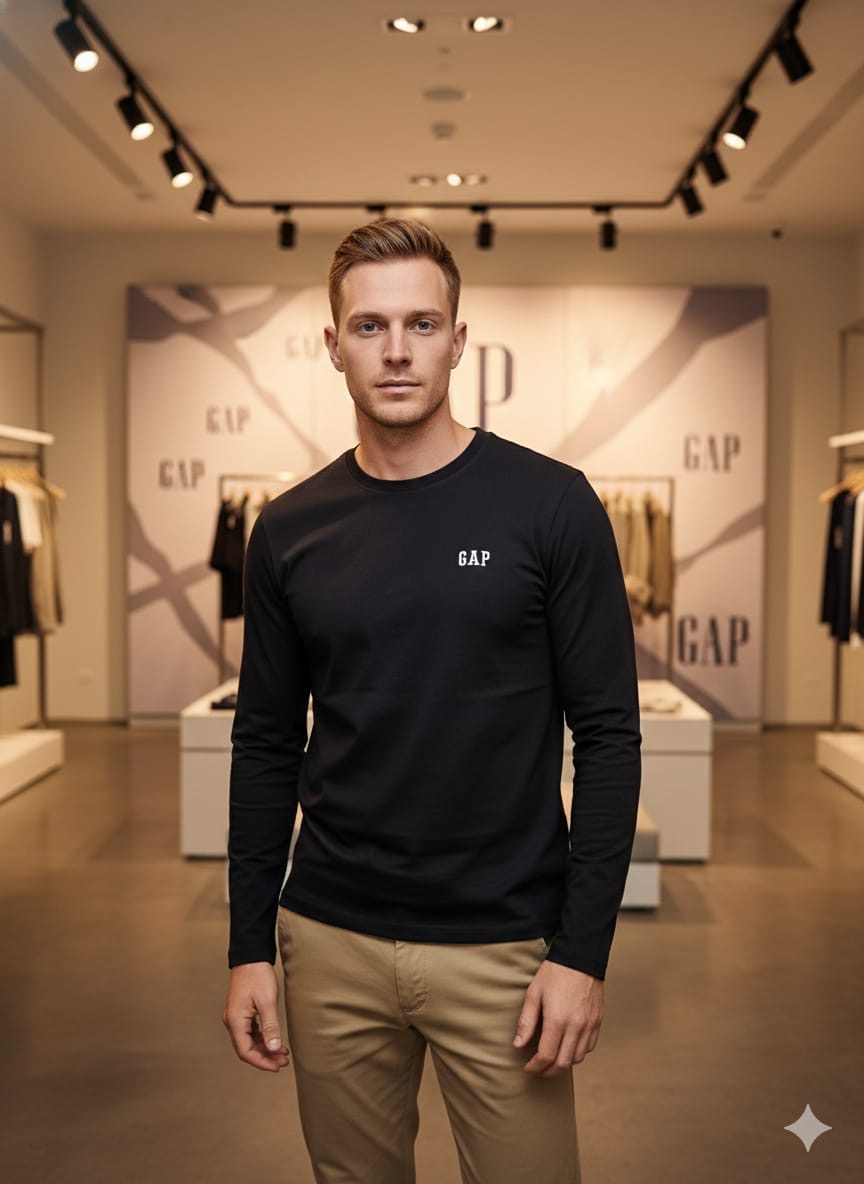 GAR FULL SLEEVE T-SHIRT - Black View 1